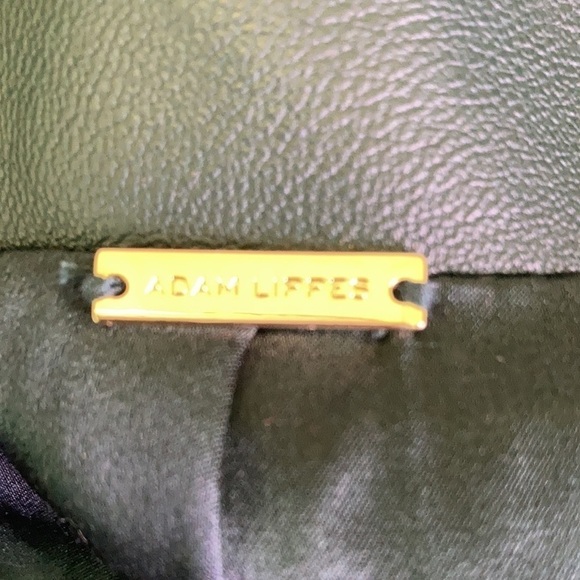 ADAM LIPPES  lamb shearling/ leather green / golden hardware coat Sz X… - Picture 7 of 11